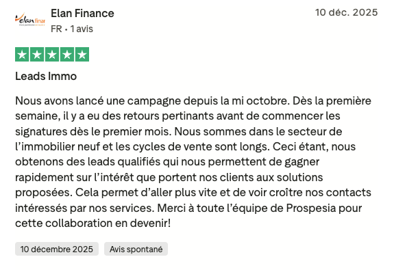 Avis Trustpilot Elan Finance