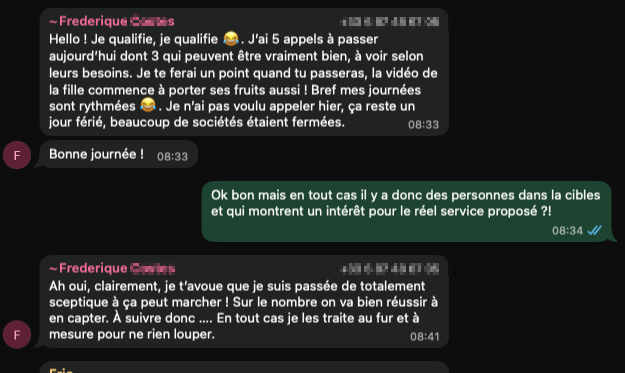 Témoignage Frederique
